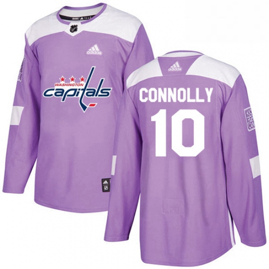 Youth Adidas Washington Capitals 10 Brett Connolly Authentic Purple Fights Cancer Practice NHL Jerse