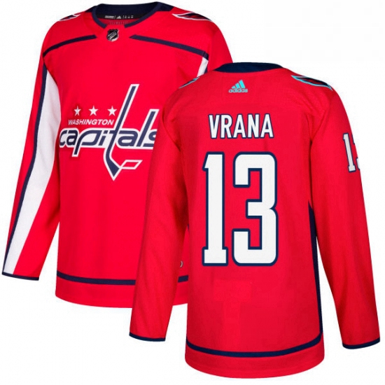 Youth Adidas Washington Capitals 13 Jakub Vrana Authentic Red Home NHL Jersey