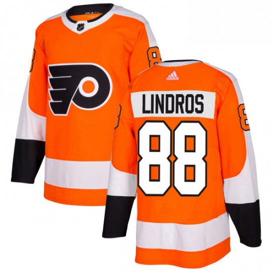 Youth Adidas Philadelphia Flyers 88 Eric Lindros Authentic Orange Home NHL Jersey