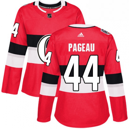 Womens Adidas Ottawa Senators 44 Jean Gabriel Pageau Authentic Red 2017 100 Classic NHL Jersey