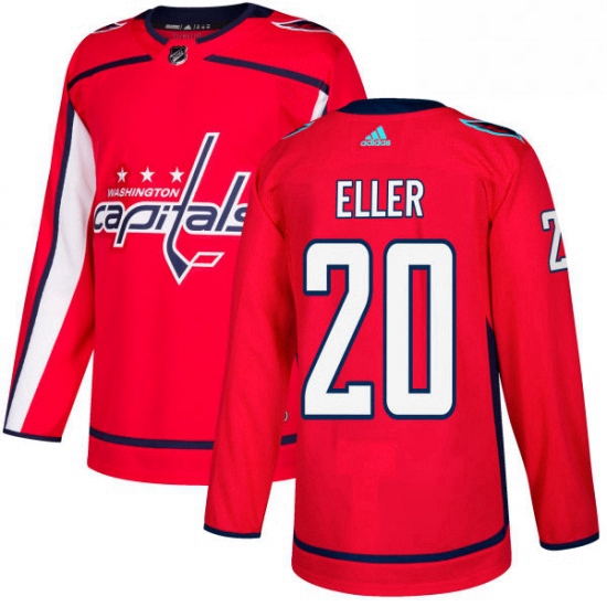 Youth Adidas Washington Capitals 20 Lars Eller Authentic Red Home NHL Jersey