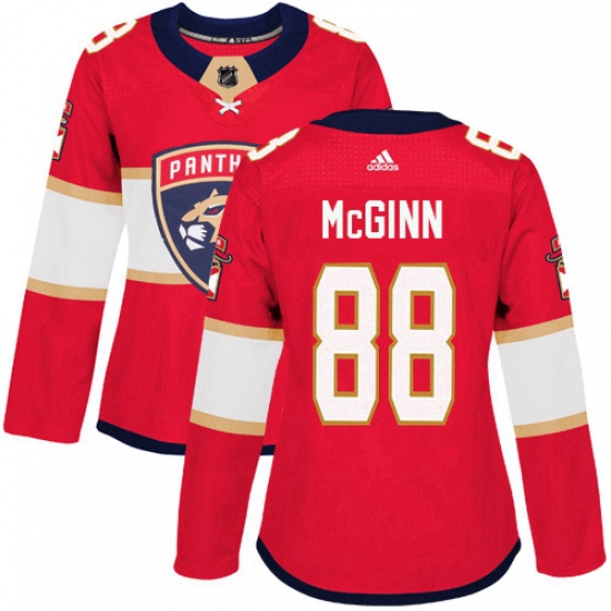 Womens Adidas Florida Panthers 88 Jamie McGinn Authentic Red Home NHL Jersey