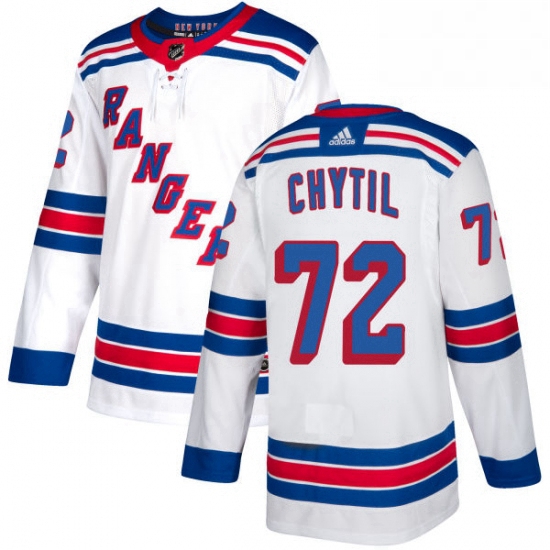 Youth Adidas New York Rangers 72 Filip Chytil Authentic White Away NHL Jersey