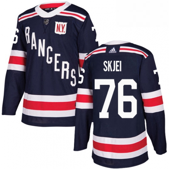 Youth Adidas New York Rangers 76 Brady Skjei Authentic Navy Blue 2018 Winter Classic NHL Jersey