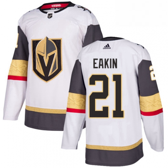 Youth Adidas Vegas Golden Knights 21 Cody Eakin Authentic White Away NHL Jersey