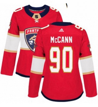 Womens Adidas Florida Panthers 90 Jared McCann Premier Red Home NHL Jersey