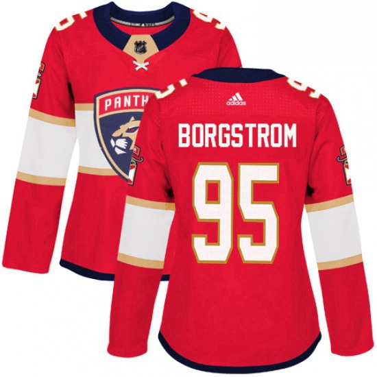 Womens Adidas Florida Panthers 95 Henrik Borgstrom Premier Red Home NHL Jersey