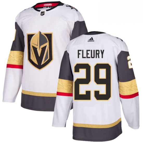 Youth Adidas Vegas Golden Knights 29 Marc Andre Fleury Authentic White Away NHL Jersey