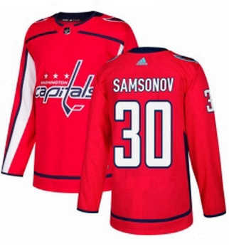 Youth Adidas Washington Capitals 30 Ilya Samsonov Authentic Red Home NHL Jersey