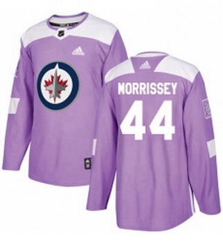 Youth Adidas Winnipeg Jets 44 Josh Morrissey Authentic Purple Fights Cancer Practice NHL Jersey