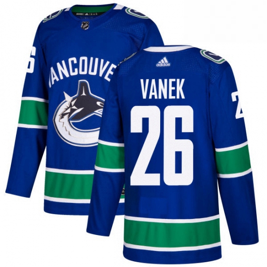 Youth Adidas Vancouver Canucks 26 Thomas Vanek Authentic Blue Home NHL Jersey