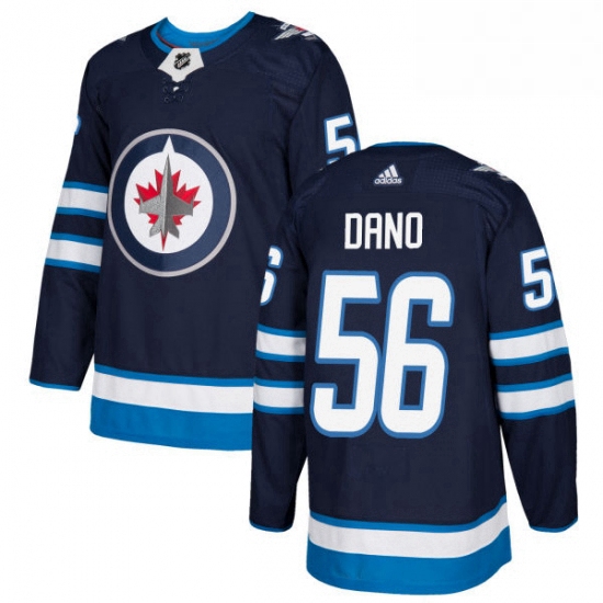 Youth Adidas Winnipeg Jets 56 Marko Dano Authentic Navy Blue Home NHL Jersey