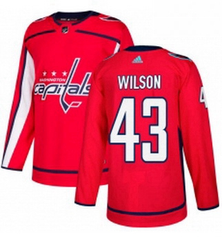 Youth Adidas Washington Capitals 43 Tom Wilson Authentic Red Home NHL Jersey