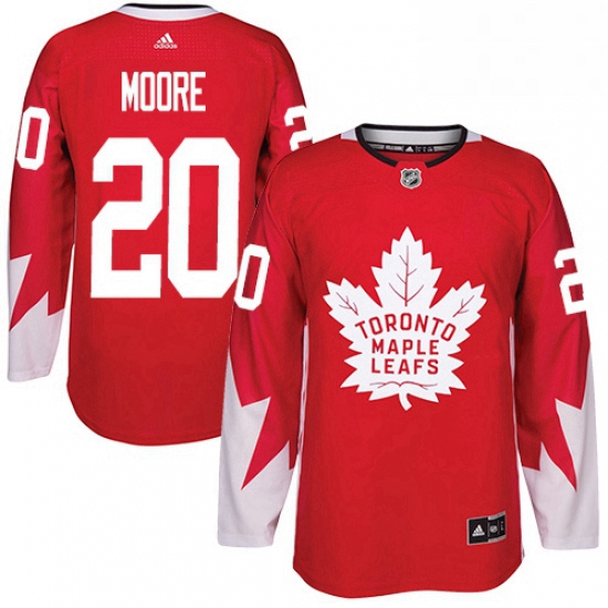 Youth Adidas Toronto Maple Leafs 20 Dominic Moore Authentic Red Alternate NHL Jersey