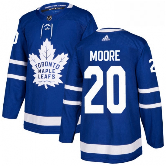 Youth Adidas Toronto Maple Leafs 20 Dominic Moore Authentic Royal Blue Home NHL Jersey