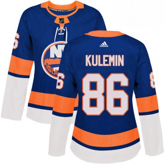 Womens Adidas New York Islanders 86 Nikolay Kulemin Premier Royal Blue Home NHL Jersey