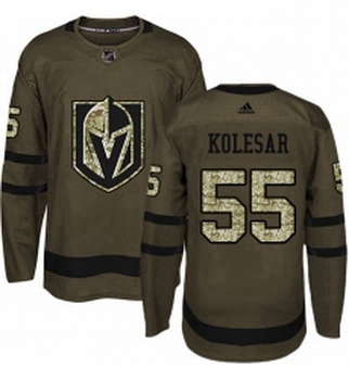 Youth Adidas Vegas Golden Knights 55 Keegan Kolesar Authentic Green Salute to Service NHL Jersey