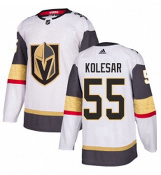 Youth Adidas Vegas Golden Knights 55 Keegan Kolesar Authentic White Away NHL Jersey