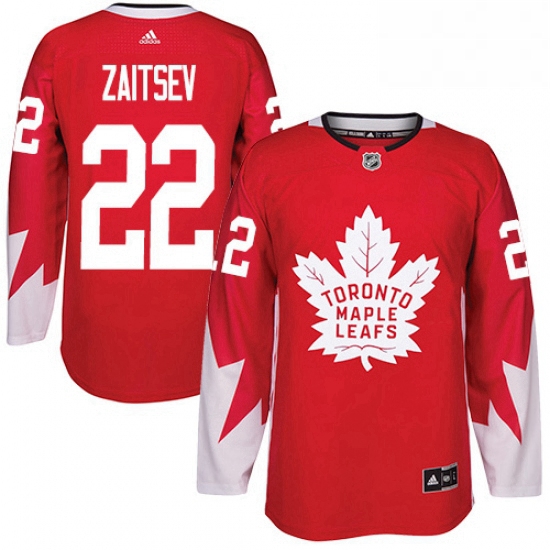 Youth Adidas Toronto Maple Leafs 22 Nikita Zaitsev Authentic Red Alternate NHL Jersey