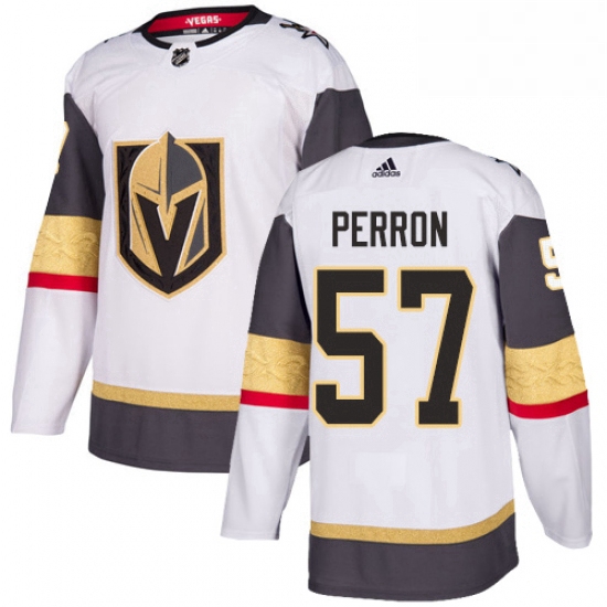 Youth Adidas Vegas Golden Knights 57 David Perron Authentic White Away NHL Jersey