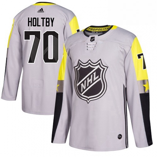 Youth Adidas Washington Capitals 70 Braden Holtby Authentic Gray 2018 All Star Metro Division NHL Je