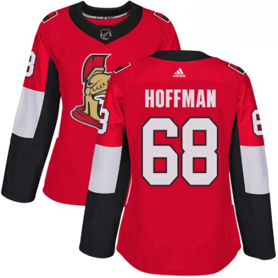 Womens Adidas Ottawa Senators 68 Mike Hoffman Premier Red Home NHL Jersey