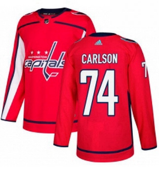 Youth Adidas Washington Capitals 74 John Carlson Authentic Red Home NHL Jersey