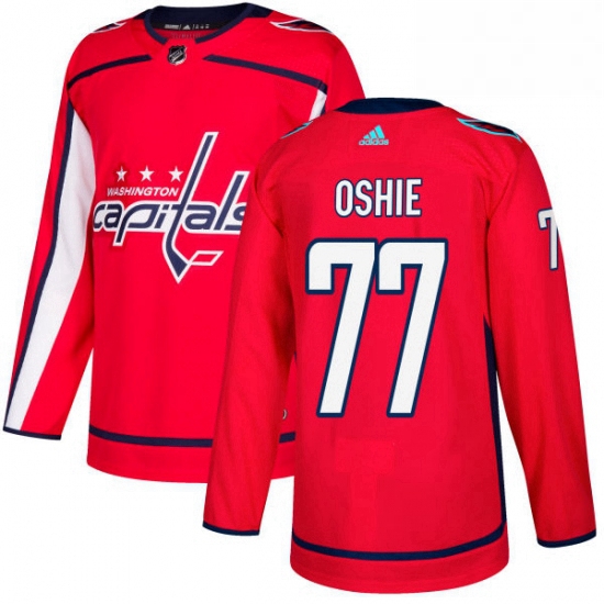 Youth Adidas Washington Capitals 77 TJ Oshie Authentic Red Home NHL Jersey