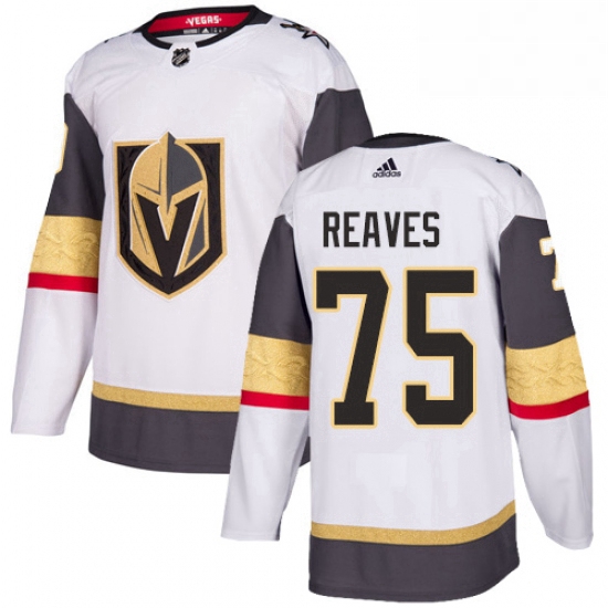 Youth Adidas Vegas Golden Knights 75 Ryan Reaves Authentic White Away NHL Jersey