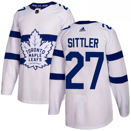 Youth Adidas Toronto Maple Leafs 27 Darryl Sittler Authentic White 2018 Stadium Series NHL Jersey