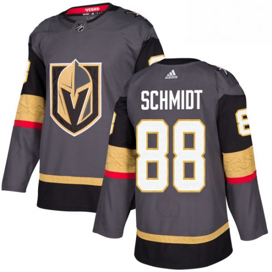 Youth Adidas Vegas Golden Knights 88 Nate Schmidt Authentic Gray Home NHL Jersey