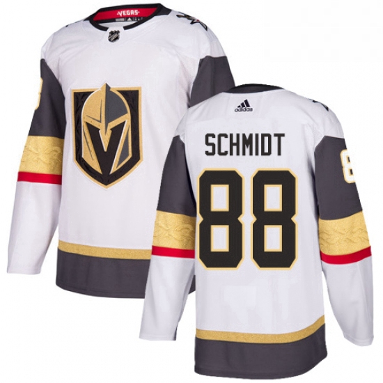 Youth Adidas Vegas Golden Knights 88 Nate Schmidt Authentic White Away NHL Jersey