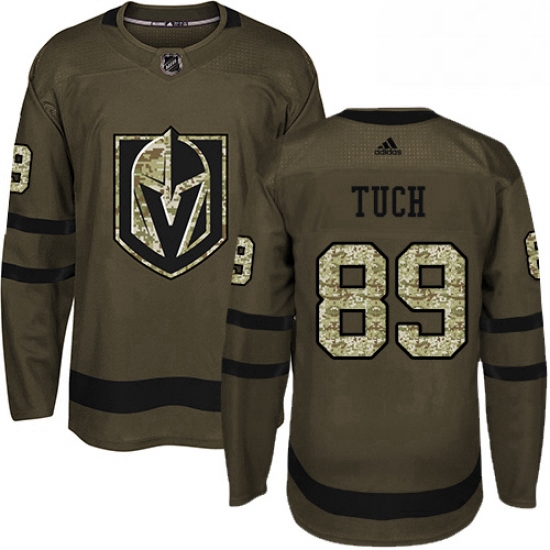 Youth Adidas Vegas Golden Knights 89 Alex Tuch Authentic Green Salute to Service NHL Jersey