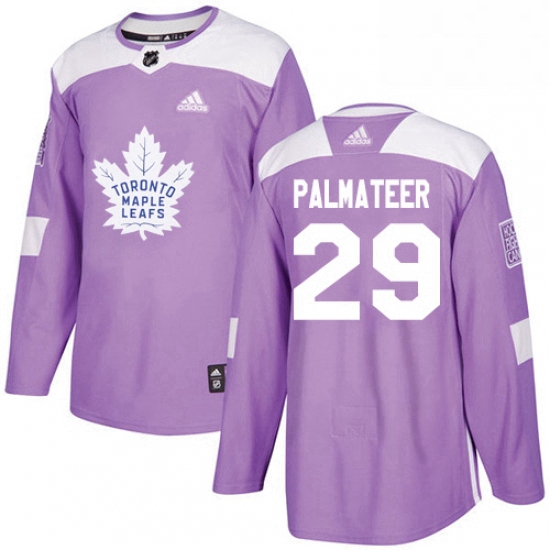 Youth Adidas Toronto Maple Leafs 29 Mike Palmateer Authentic Purple Fights Cancer Practice NHL Jerse