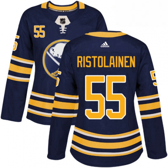 Womens Adidas Buffalo Sabres 55 Rasmus Ristolainen Authentic Navy Blue Home NHL Jersey