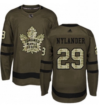 Youth Adidas Toronto Maple Leafs 29 William Nylander Authentic Green Salute to Service NHL Jersey