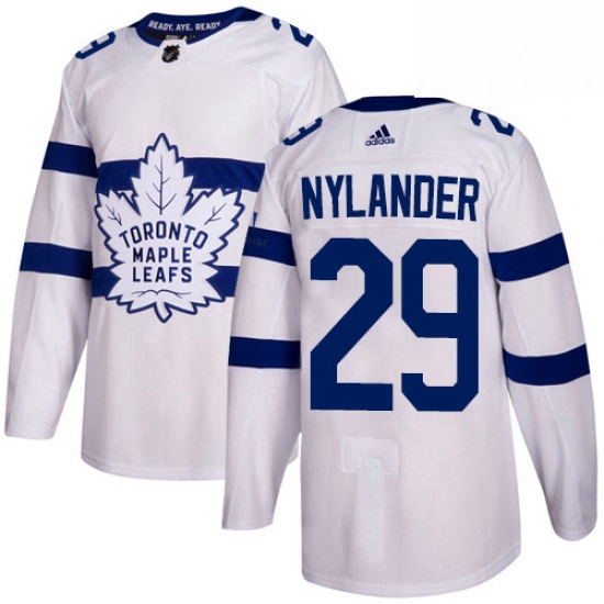 Youth Adidas Toronto Maple Leafs 29 William Nylander Authentic White 2018 Stadium Series NHL Jersey