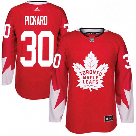 Youth Adidas Toronto Maple Leafs 30 Calvin Pickard Authentic Red Alternate NHL Jersey