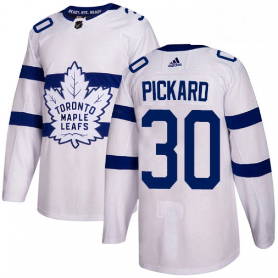 Youth Adidas Toronto Maple Leafs 30 Calvin Pickard Authentic White 2018 Stadium Series NHL Jersey