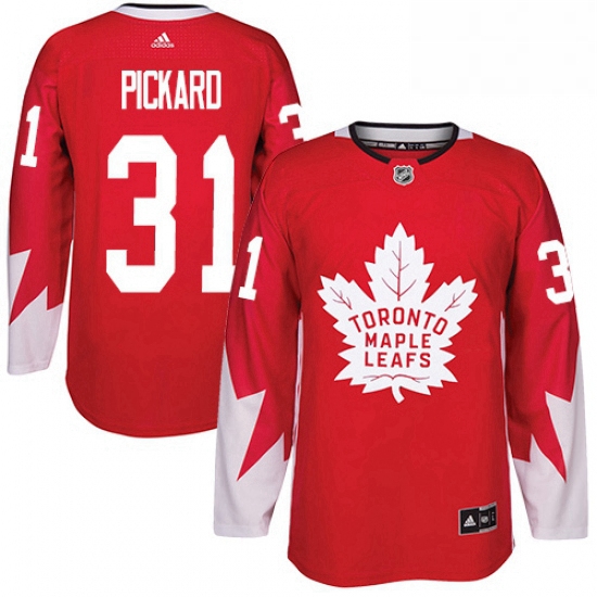 Youth Adidas Toronto Maple Leafs 31 Calvin Pickard Authentic Red Alternate NHL Jersey