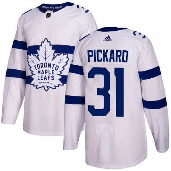 Youth Adidas Toronto Maple Leafs 31 Calvin Pickard Authentic White 2018 Stadium Series NHL Jersey