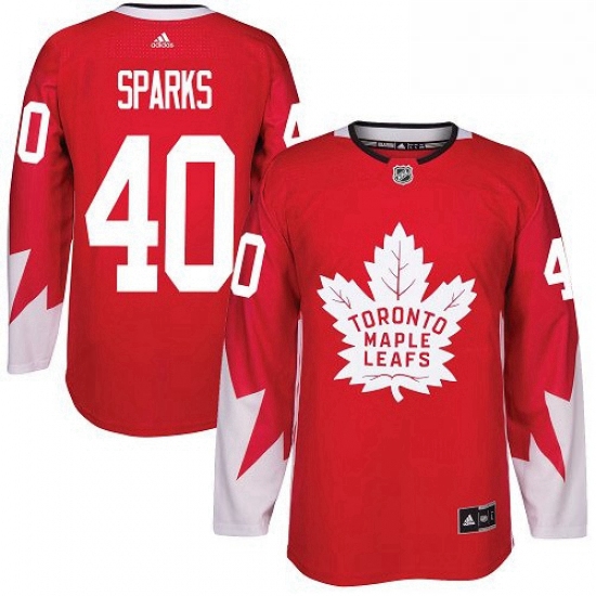 Youth Adidas Toronto Maple Leafs 40 Garret Sparks Authentic Red Alternate NHL Jersey