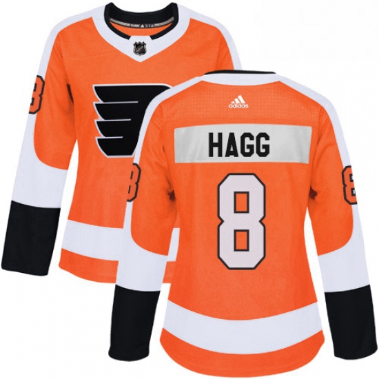 Womens Adidas Philadelphia Flyers 8 Robert Hagg Authentic Orange Home NHL Jersey