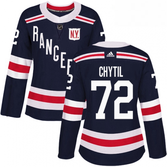 Womens Adidas New York Rangers 72 Filip Chytil Authentic Navy Blue 2018 Winter Classic NHL Jersey