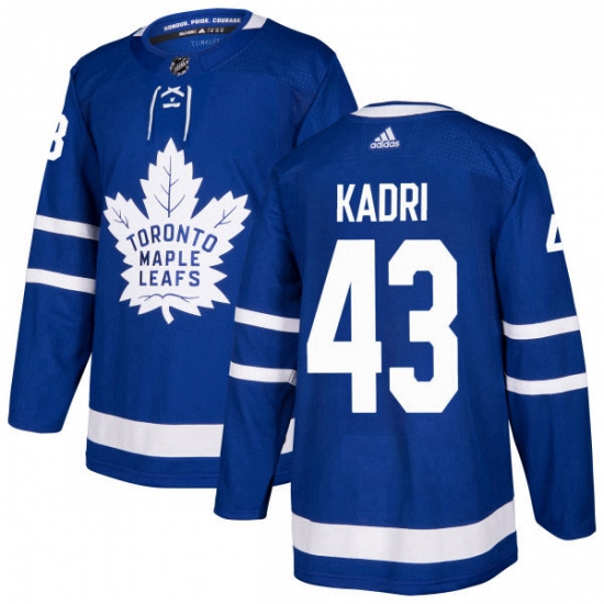 Youth Adidas Toronto Maple Leafs 43 Nazem Kadri Authentic Royal Blue Home NHL Jersey