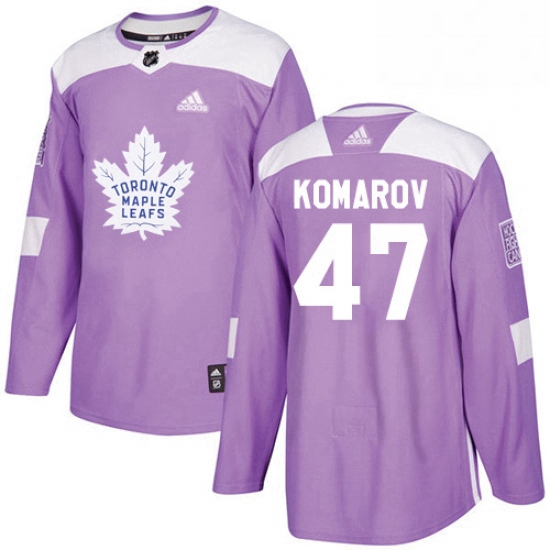 Youth Adidas Toronto Maple Leafs 47 Leo Komarov Authentic Purple