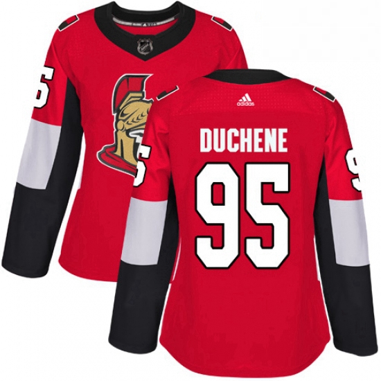 Womens Adidas Ottawa Senators 95 Matt Duchene Authentic Red Home NHL Jersey