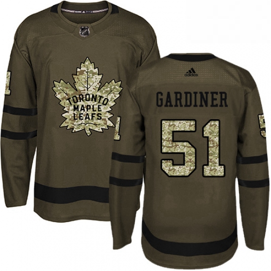 Youth Adidas Toronto Maple Leafs 51 Jake Gardiner Authentic Green Salute to Service NHL Jersey