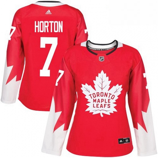 Womens Adidas Toronto Maple Leafs 7 Tim Horton Authentic Red Alt