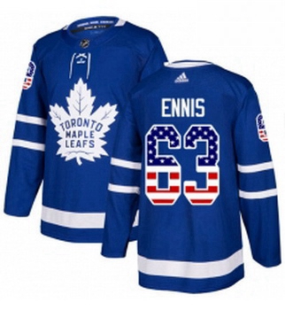 Youth Adidas Toronto Maple Leafs 63 Tyler Ennis Authentic Royal Blue USA Flag Fashion NHL Jersey